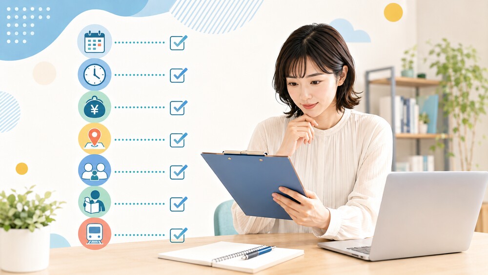 療育施設の求人票を確認するイメージ